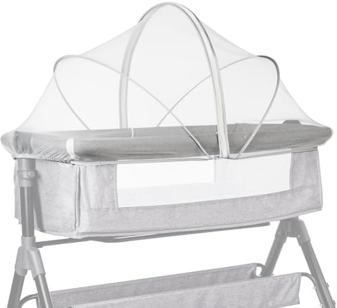 JUMUAO Universal Moskitonetz Babybett,Mückennetz für Kinderbett,Baby Insektenschutz mit Reißverschluss,Dauerhaft Fliegennetz für Babybetten,Stubenwagen oder und Laufstall,110×55cm (Weiß-B)