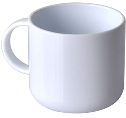 Ink Express 6oz White Sublimation Children’s Polymer Mugs, 48 Pack - Blank Heat Press Printing Mugs with Curved Edges
