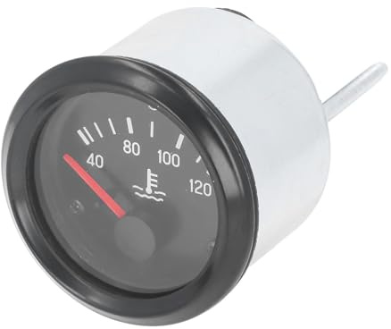 Wassertemperaturanzeige, Digitale Temperaturanzeige für Autos, 40 Bis 120 ℃, Thermometer, 52 Mm, Am Armaturenbrett Montierbar, Aluminiumlegierung für Autos, Boote, Traktoren (12V