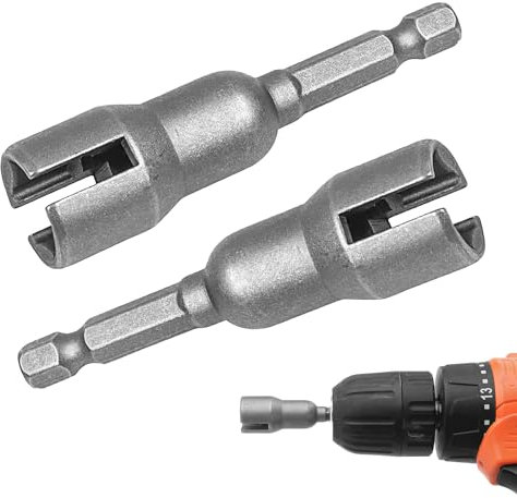 Giraviti per Dado ad Aletta,Codolo Esagonale 1/4,Wng Nut Driver,Wing Nut Socket,Giraviti per Dado ad Aletta,Acciaio CR-V - 2 Pezzi,Risparmio di Tempo ed Efforti