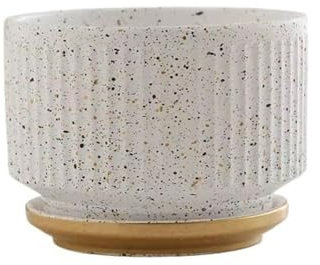 lskdnrufh Pot de Fleurs Pots de Fleurs en céramique de Haute qualité, Pots de Groupe de Grand Calibre, Pots de Fleurs de Luxe Premium Pot Fleur(White,Small)