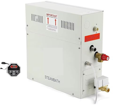 Chauffe-Sauna, Kit de Douche à Vapeur de Luxe 15kw, générateur de Bain à Vapeur, Spa, Hamam Turc, générateur de Douche à Vapeur avec Auto-Drainage Utilisation de la Douche Spa à la Maison, à l'hôte