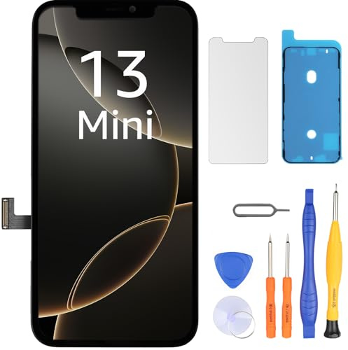 LL TRADER Display für iPhone 13 Mini LCD 5.4 Bildschirm Ersatz FHD Touchscreen 3D Touch Digitizer Rahmen Montage und Reparaturkits 2026