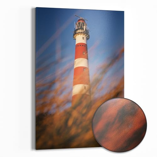 DEQOART Metall Magnettafel | 40x60 cm cm groß | Motiv Leuchtturm im Wind | Whiteboard für alle Magnete | Magnetboard Wand-Tafel für Küche & Büro | Design Magnetwand Pinnwand magnetisch