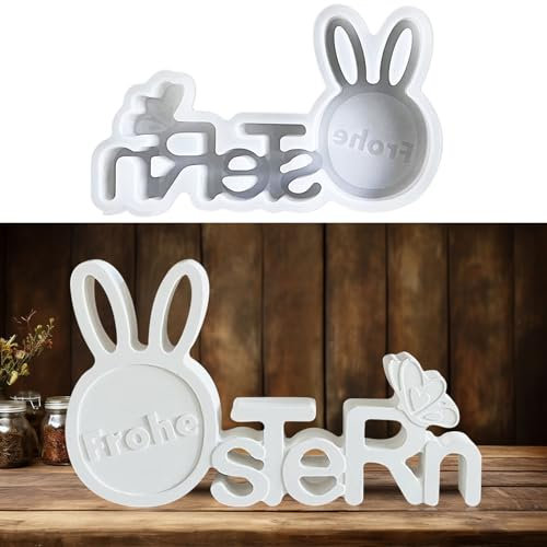 Silikonformen Gießformen Ostern, Silikonform Ostern Hase Gießform Hase Gips Zum Gießen Ostern Silikonformen Ostern Gipsform Hase Giessform Silikon Osterhasen Silikonform für DIY Handwerk