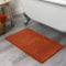 Brentfords Bath Mat Noodle, Super Absorbent Non Slip Bath Mat Extra Soft Thick Bath Mat Material Quick Drying Comfy Bath Rug for Bathroom Floor - Burnt Orange
