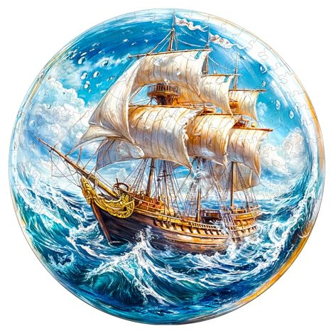 KaayeeWood Holzpuzzle Erwachsene,200 Teile Schiff der Hoffnung Holz Puzzle,Einzigartige Wooden Puzzle Mit Box Aus Holz Geburtstagsgeschenk für Erwachsene und Kinder