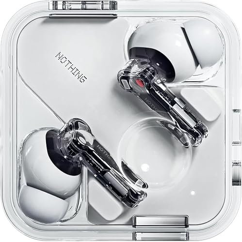 Nothing Ear Wireless Earbuds, Smart ANC, Hi-Res Audio, 40.5H Playtime, 6 Mics for Calls Headphones, White