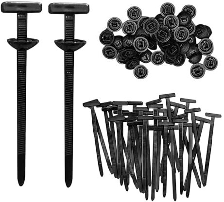 Set di 50 fascette per cavi riutilizzabili, fascette stringicavo, fascette per cavi, set con chiusura lampo, fascette in nylon con clip