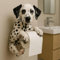 Hunde-Papierhalter 3D - Niedlicher Wandmontierter Tier-Dekor mit Harz-Design, Praktischer Toilettenpapierhalter für Küche & Bad, Einzigartiges Geschenk für Hundeliebhaber (E)