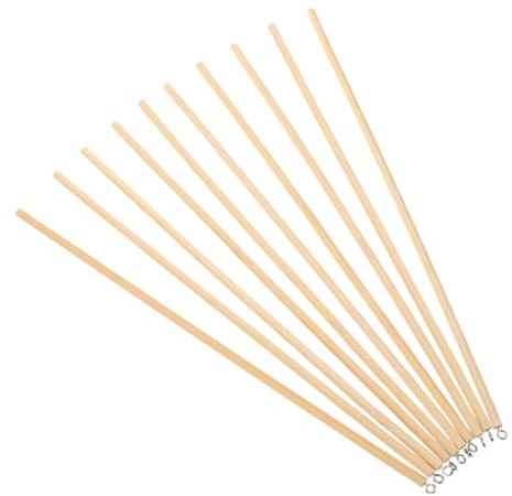 MAGICLULU 10 Stück Holz Puppenstäbe für Handpuppen und Schattenspiele Präzise Steuerung und Handwerkliches Bastelmaterial aus Robustem Holz und Metall für Puppentheater