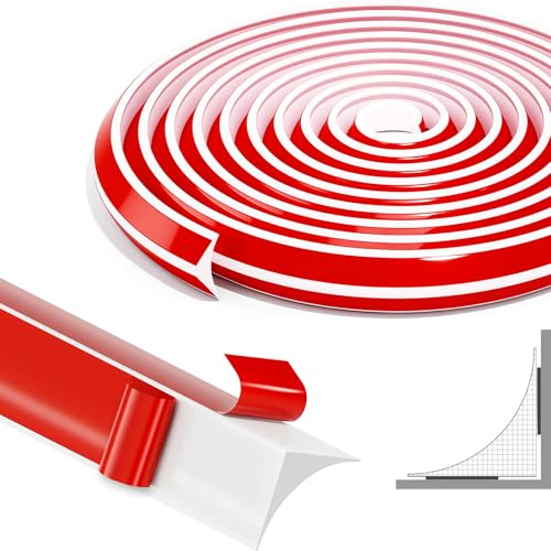Jyvex Bande de calfeutrage pour plinthe en PVC - 12 m - Blanc - En silicone - 15 x 25 mm