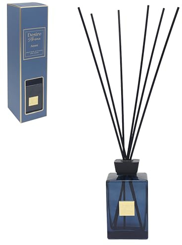 Lesser & Pavey Desire Aroma Azure Diffuser 500ml For Home & Office | Long-Lasting Reed Diffuser With Sticks | Elegant Aromatherapy For Fragrance & Air Freshener | Lovely Gift For Women & Men