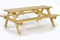 BrackenStyle 8 Seat Jersey Wooden Picnic Table 180cm - Pine Wood Picnic Bench for Gardens Parks Schools and Pubs 1.8 Meter - Dip Treated Timbers with Rounded Edges Heavy Duty & Durable