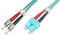 DIGITUS DK-2512-03/3, Cable De Fibra Óptica OM3, 3 m, ST a SC, Dúplex, 1/10/40/100 Gbit/s, Cable LAN De Fibra Óptica Multimodo MM, Tipo De Fibra: 50/125 µ, Turquesa (Aqua)