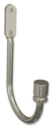 INTERDECO Raffbügel/Raffhalter in Chrom matt aus Metall (2 Stück)