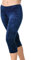 Fischer 77122 Samt Caprihose Mädchen Gymnastik Turn Sport Capri Hose in wolkiger Samt Optik, Ökotex 100 Zertifiziert, Größe: 116, Farbe: Marine
