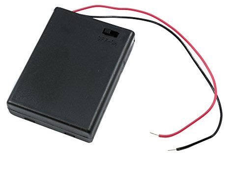 AAA Battery Holder Various Styles Open Closed with 150mm Wires Leads DIY Hobby Electronics Electrical (AAA x 4 Enclosed)