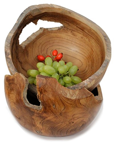 Rustikale Dekoschale Linda Ø 25 cm Natürliche Holzschale Schmuckschale Handarbeit Holz
