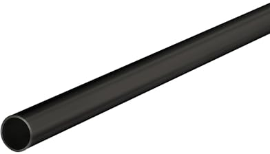 Gedotec Schrankrohr Metall Kleiderstange RUND Schrank-Stange 2000 mm Seiten-Wandmontage | Stahl schwarz beschichtet | Möbelrohr Ø 18 mm | 1 Stück - Möbelstange für die Garderobe & Kleider-Schrank