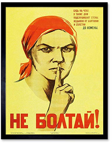Wee Blue Coo War Propaganda Ww2 Soviet Union Gossip Vintage Retro Advertising Art Print Framed Poster Wall Decor Kunstdruck Poster Wand-Dekor-12X16 Zoll