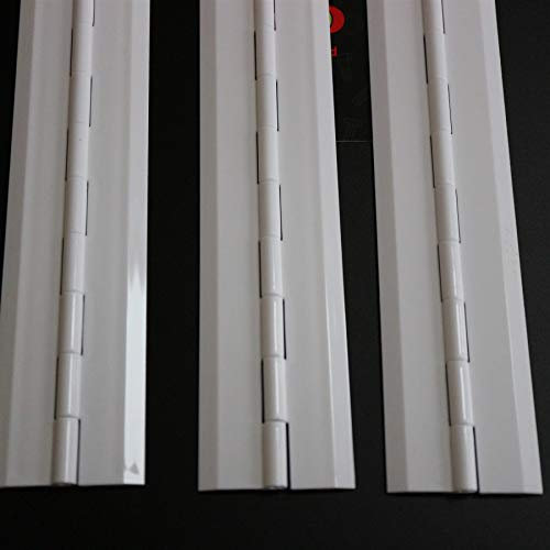3 x Acrylic Hinge 300mm White, Continous Acrylic Piano Hinges,