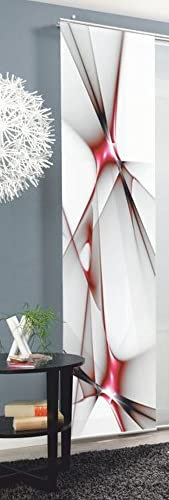 wohnfuehlidee Schiebevorhang Deko Blickdicht Franklin, Farbe rot, Größe BxH 60x245 cm