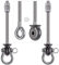 Dolibest 2pcs Amaca Appendino 19.5 Centimetri Bulloni Swing Hanging Moschettone, 180 ° Girevole in Acciaio Inox Kit di Montaggio per Interni All'Aperto Parco Giochi Sedia Yoga Corda Sandbag, 1500lbs