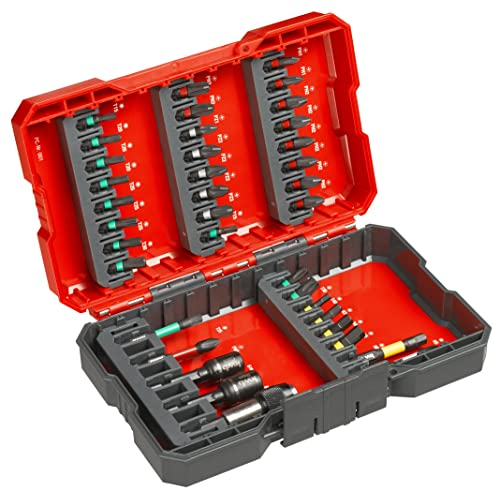 kwb Caja de brocas para llave de impacto y impacto, Con soporte para puntas y llaves de vaso resistentes a los impactos, 37 piezas