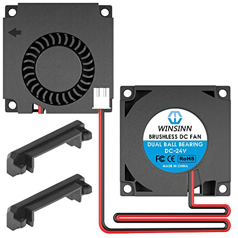 WINSINN 40mm Blower Fan 24V, Ender 3 Fan Upgrade 24 Volt Fans Blower 4010 Dual Ball Bearing, Works with Ender 3 Pro 3X CR-10S (Pack of 2Pcs)