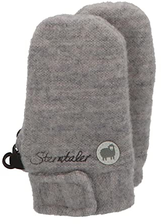 Sterntaler Unisex Baby Fäustel Pur Wolle F ustlinge, Silber Mel., Einheitsgröße EU