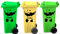 3 x Customised Wheelie Bin Decals/Stickers Gun Toting Panda Banksy Wall Art Graffiti Vinyl Sticker Urban Art