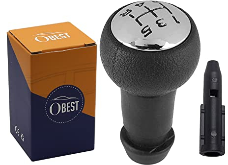 OBEST Auto Schaltknauf Schalthebel, 5 Gang Schaltknauf für Peugeot 206 207 208 306 307 309 406 106 205 206 1007 3008 Citroen C1 C2 C3 C4