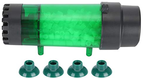 Filtro a Letto Mobile Fluido, reattore a Bolle bio per Acquario con Filtro a Pietra d'Aria e Ventosa in Spugna(LH600)