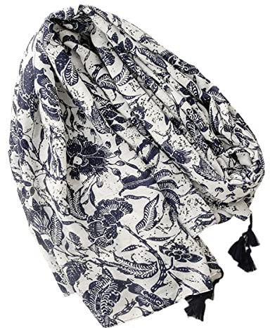FAIRYGATE Schal Damen XXL Halstuch mit Tuschedruckmuster Großer Schlauchschal Geburtstagsgeschenk für Frauen Schals & Tücher für Mädchen 47065