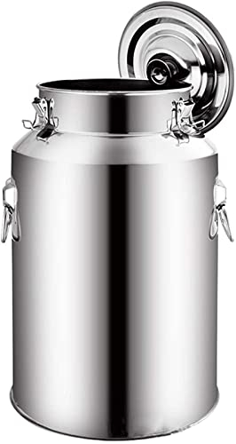 WGEMXC bidon a Lait 304,Transport bidon INOX,avec Couvercle hermétique, Peut être utilisé pour Stocker des liquides et des Solides, très Pratique,5L