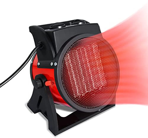 Froadp Radiateur électrique en céramique 2000W avec 2 niveaux de chauffage et niveau à froid PTC Plaque chauffante en céramique avec interrupteur thermique et protection contre la surchauffe