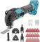 Akku-Multifunktionswerkzeug, Ersetzen für Makita 22 tlg Zubehör Variable Geschwindigkeit und 4° Oszillationswinkel mit 18V Batterie Bürstenmotor Oszillierend zum Schneiden Entfernen