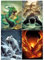 Diamond Painting Set 4 Pack 40x50 cm Chinas Vier Große Bestien: Black Tortois/Schildkröte, Vermilion Bird/Phönix , White Tiger , Azure Dragon/Drachen Bastelset Erwachsene Diamant Painting Bilder