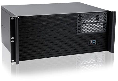RackChoice Châssis de serveur 4U ultra compact Mini-ITX/M-ATX 2 x 5,25 + 2 x 3,5 + 2 x 2,5 baies compatible PS2 ATX PSU