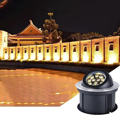 Lampe Jardin Enterré - Spot Encastrable Exterieur, Lampe Enterrée Souterraine Ronde En Acier Inoxydable AC 85-265V LED, Lumière De Tache Oblique D'angle De Sol De Jardin Étanche IP67 ( Color : Green ,