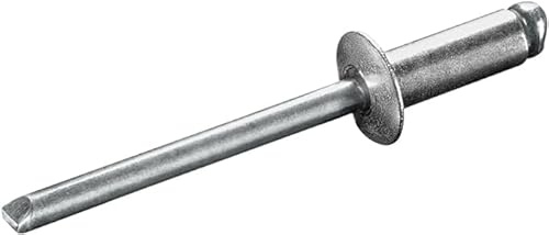Blindniete Flachkopf Alu Stahl Größen von 2,4-6,4 mm Popnieten Blindnieten Nieten (6,4 x 30 mm (20 Stk))