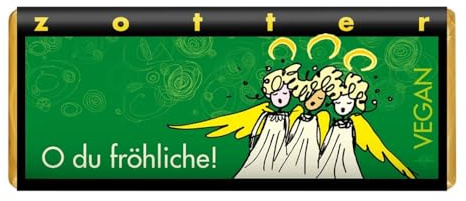 Zotter Dunkle Schokolade O du fröhliche! mit Schokomousse & Rum, handgeschöpft (70 g) - Bio