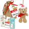STEINBECK Nikolaus Säckchen (gefüllt mit 3 Mini-Schokoladen a 18g) mit Anhänger und separaten Schutzengel-Plüsch 12cm mit Loop Geschenk Befüllung für Adventskalender Stiefel