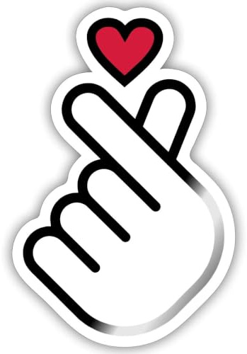 Koreanisches Fingerherz K Pop Herz Handzeichen Sticker Aufkleber