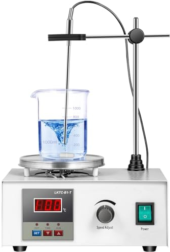 Magnetic Stirrer Hot Plate, Rapid Heating Hot Plate, Stable Stepless Stirring, Accurate Display Control, Adjustable Secure Design, For Scientific Research, Laboratory Study,