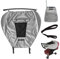 1 parasol para cochecito, 1 correa de mano, protección solar UV, protección contra la lluvia, sombrilla con ventana, accesorios para cochecito de bebé