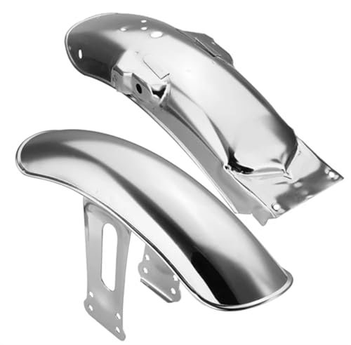 NCXKZLH Schutzblech Verkleidung Motorrad Chrom Schwarz Vorne Hinten Kotflügel Retro Kotflügel Abdeckung Metall Schutz für CG125 CG 125 125cc