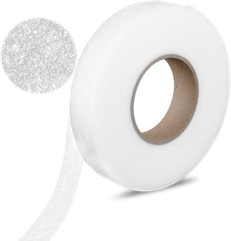 Tucnoeu 1pcs Bügelband Hose Kürzen Selbstklebend Saumband 64m Länge, 2cm Breite Bügelband für Vorhänge Nahtband zum Aufbügeln für Vorhang, Kleidung, Röcke, Jeans