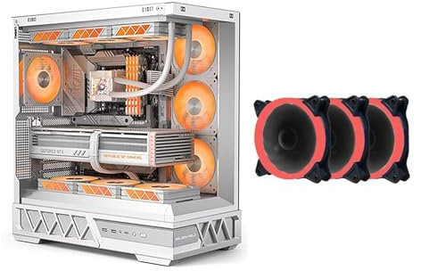 Boîtier D'ordinateur ATX Moyenne Tour En Verre Trempé À 270° - Compatible Avec La Carte Mère ATX - Débit D'air Élevé - 10 Positions De Ventilateur - Prend En Charge Un Double Refroidissement Par Eau D
